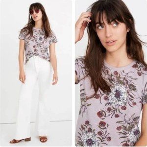 Madewell Lo Fi Shrunken Tee in Painted Blooms